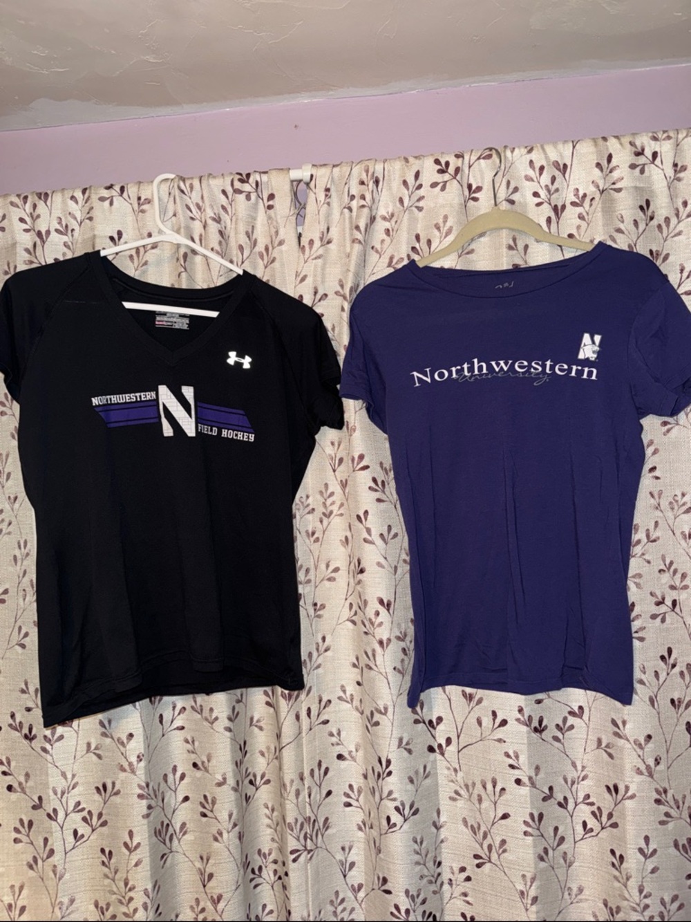 Under Armour Black Northwestern Field Hockey Tee with Purple Accent